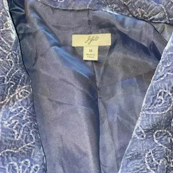 J Jill velour embroidered blazer - Picture 2 of 6